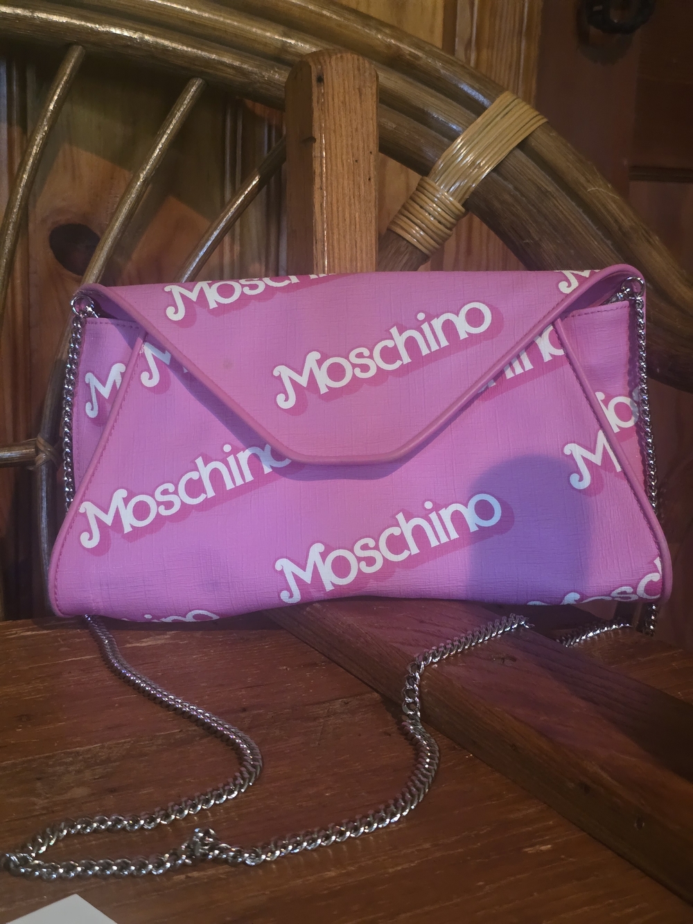Moschino By Jeremy Scott Pink Barbie Logo Crossbody Bag - Picture 4 of 16